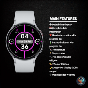 Clock Line - watch face Screenshot 1