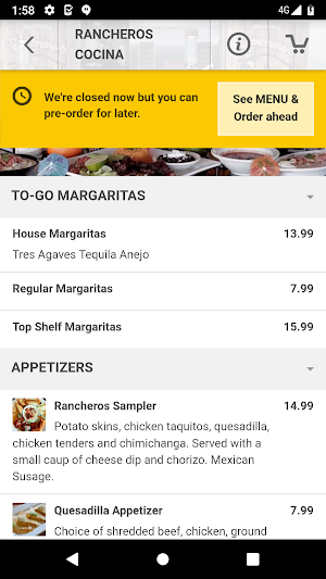 Rancheros Cocina Mexicana Screenshot 2