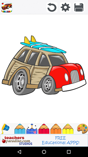 Cars Coloring Book Game Screenshot 2