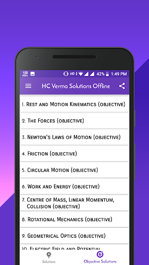 HC Verma Solutions Offline with Objective Screenshot 1