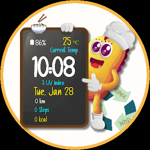 Orange Animated Watch Face Screenshot 2