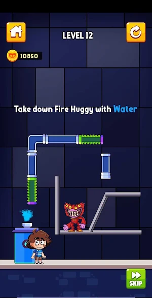 Huggy Water Pipe Puzzle Screenshot 2