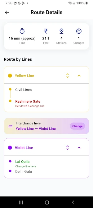 RouteX - Metro, Bus Guide Screenshot 2
