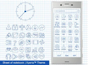 Sheet of notebook | Xperia™ Theme + icons Screenshot 0