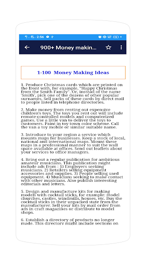 Creative ways to make money Screenshot 1