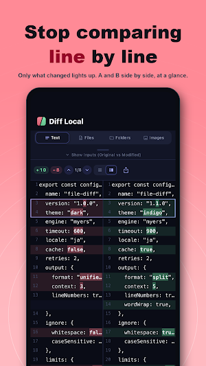 Diff Local - File Compare Screenshot 1