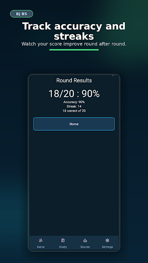 BJ BS - Basic Strategy Trainer Screenshot 3