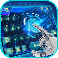 Blue Tech 3d Keyboard Theme