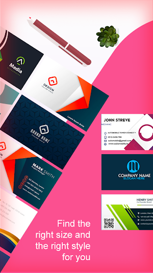 Digital Business Card Maker Screenshot 0