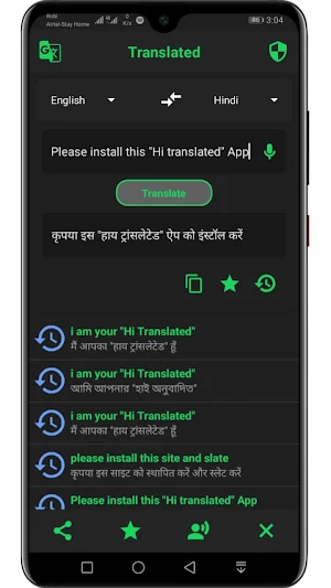 Hi Translator - Translate English 2 Hindi, Bangla Screenshot 0
