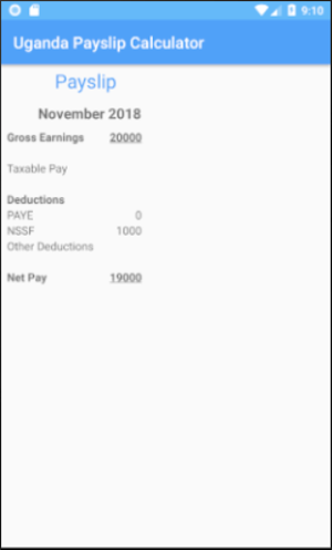 Uganda Payslip Calculator Screenshot 3