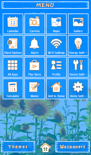 Beautiful Wallpaper Sunflower Summer Sky Theme Screenshot 1