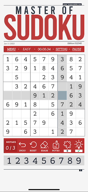 Sudoku Master - Number Puzzles Screenshot 0