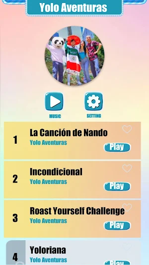 Yolo Aventuras Music Tile Game Screenshot 0