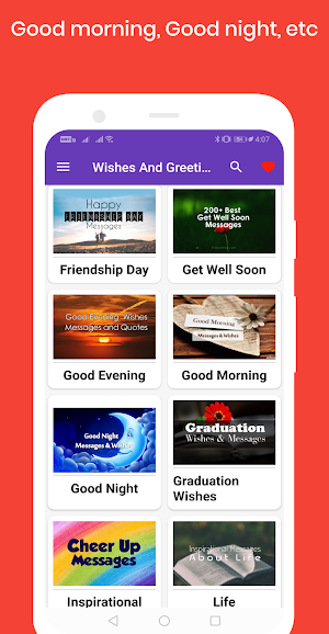 Wishes & Greetings - Share Images & Text Wishes Screenshot 1