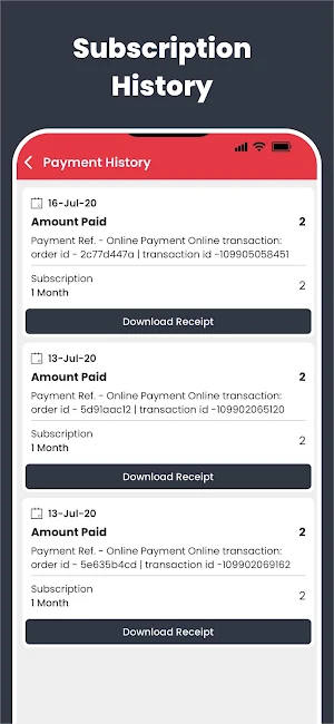 Sportzy - Members/Parents App Screenshot 2