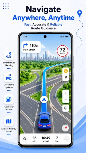 GPS Map: Live Navigation Screenshot 2