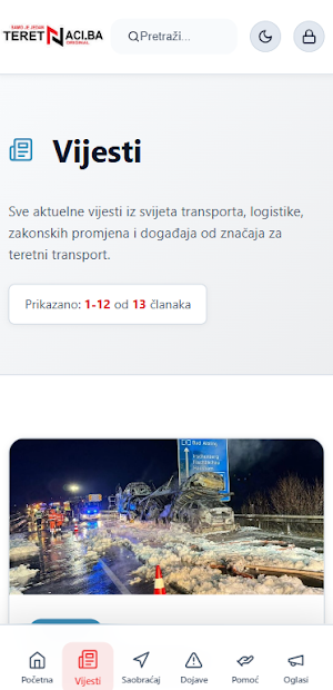 Teretnjaci.ba Screenshot 1