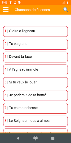 Great French Christian Songs Screenshot 1