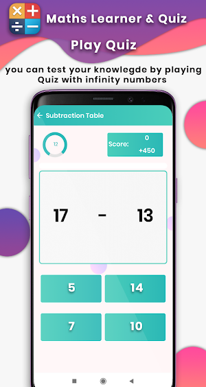 Learning Math :Add , Subtract , Multiply & Divide Screenshot 3