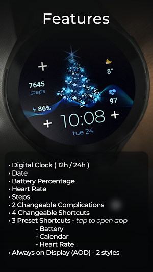 TVV Christmas 2 Watch Face Screenshot 2