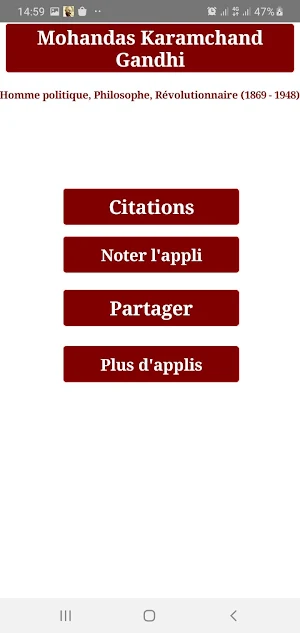 Citations de Gandhi Screenshot 0