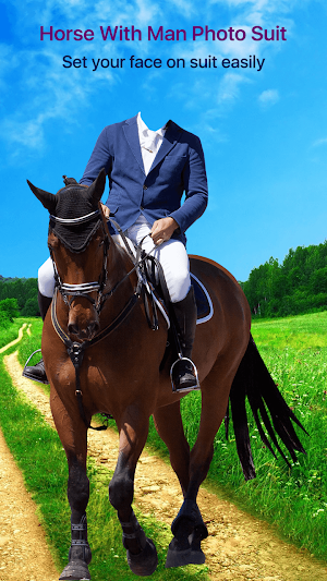 Horse With Man Photo Suit Screenshot 3
