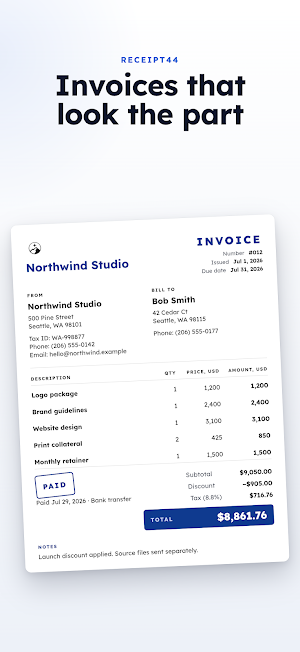 Invoice Maker - Receipt44 Screenshot 0