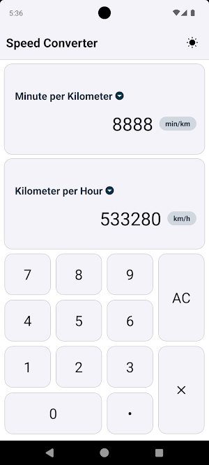 Speed Converter Screenshot 2
