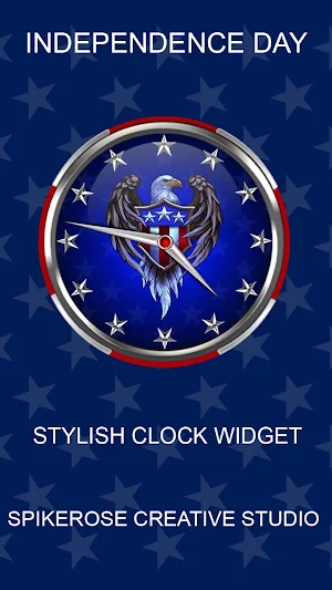Independence Day Clock Widget Screenshot 0