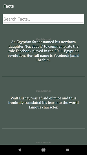 Daily Fact Mail Screenshot 0