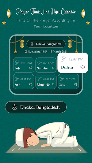 Prayer Time And Hijri Calendar Screenshot 0