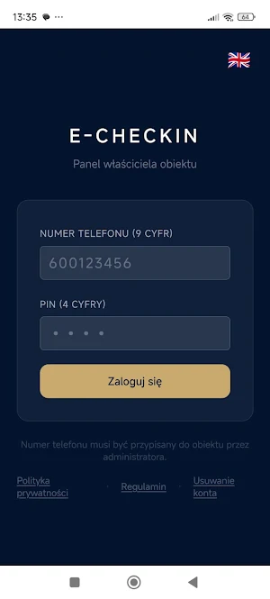 e-checkin Screenshot 1
