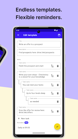 Checkstory for checklists Screenshot 2