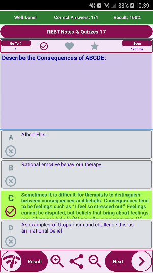 Rational emotive behavior therapy Exam Review . Screenshot 2