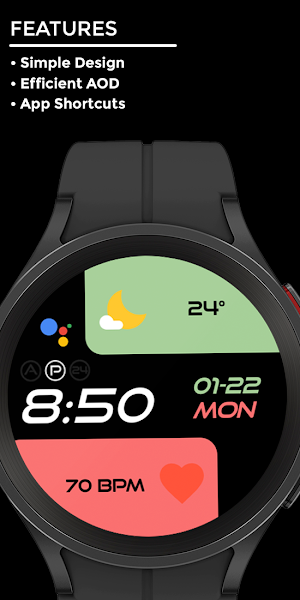 Nighty Digital 25 - watch face Screenshot 1