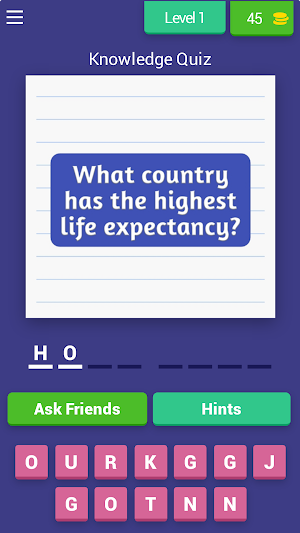 Knowledge Quiz Screenshot 0