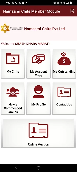 Namaami Chits Member Module Screenshot 0