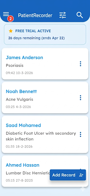 Patient-Recorder Screenshot 1