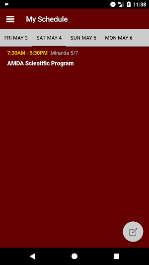 AsMA Events Screenshot 3