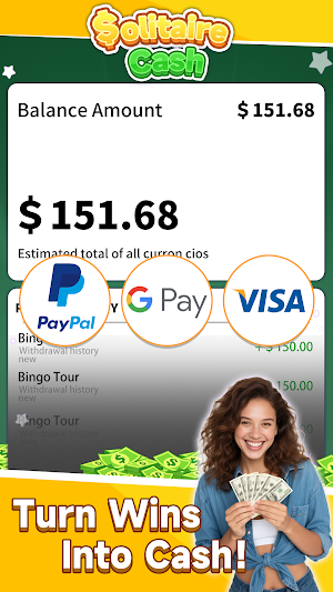 Solitaire Cash :Win Real Money Screenshot 2