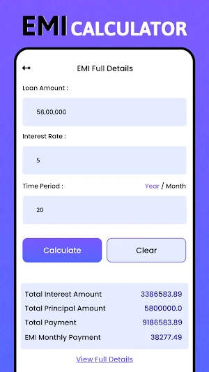 EMI Calculator - Finance CalC Screenshot 1