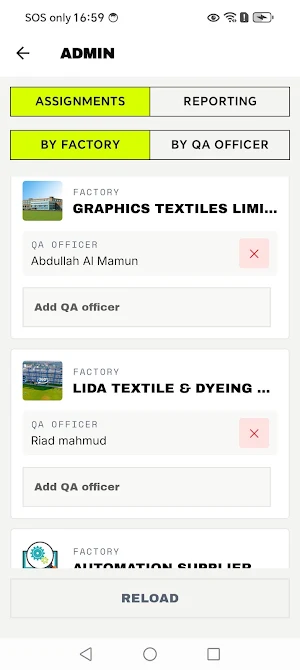 NITEX Quality Control Screenshot 3