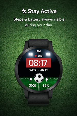Football Live DigitalWatchFace Screenshot 3