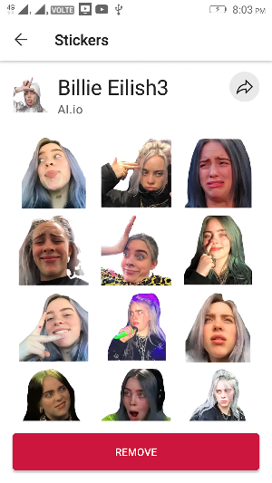 Billie Eilish Stickers For Signal Screenshot 2