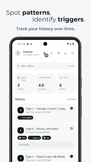 Toiletto - Stool Diary Screenshot 1