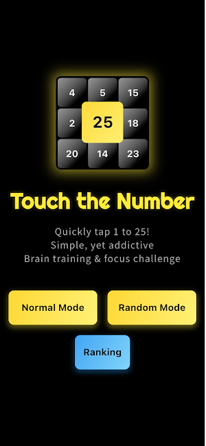 Touch the Number 25 Screenshot 0
