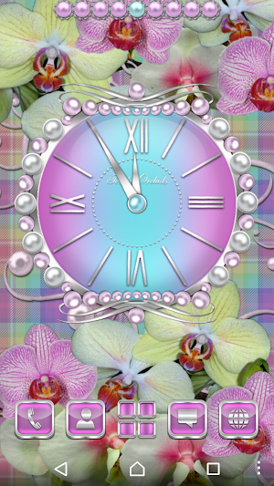 Tender Orchids Clock Widget Screenshot 1