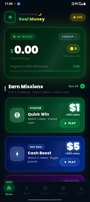 Real Money: Win Cash Screenshot 0