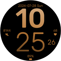 Rose Gold Elegant Watch Face